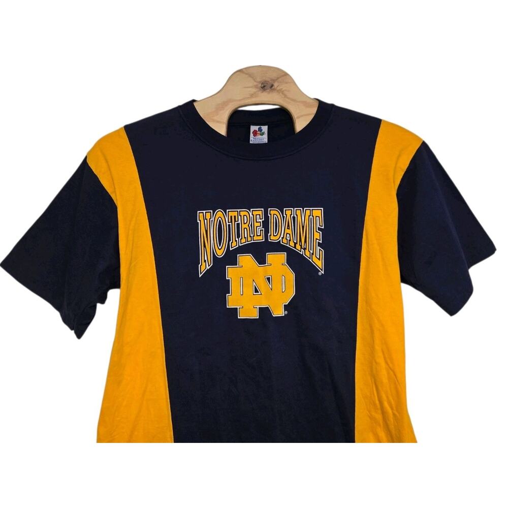 90s University of Notre Dame Fighting Irish T-shirt Men's XL Colorblock NWT